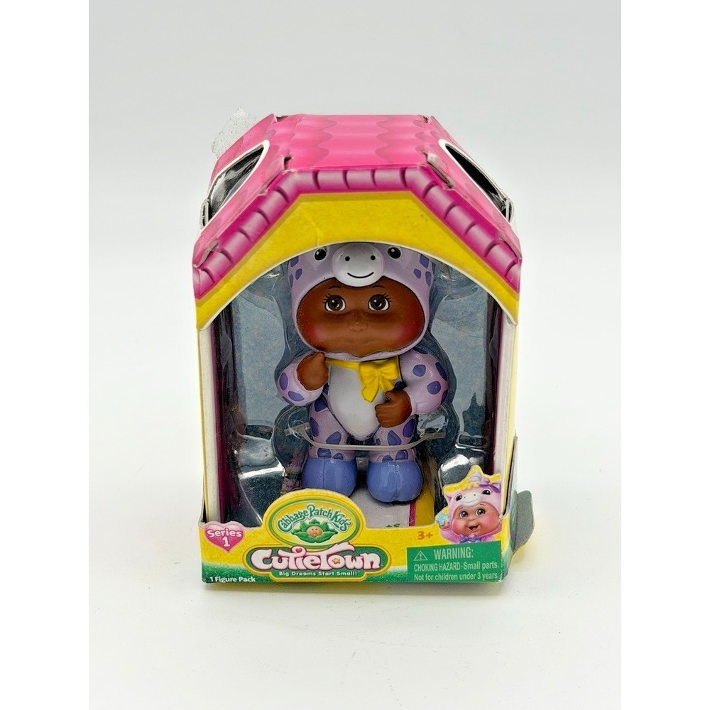 Cabbage‎ Patch Kids Cutietown Series 1 Figure Purple Dinosaur Outfit NIB